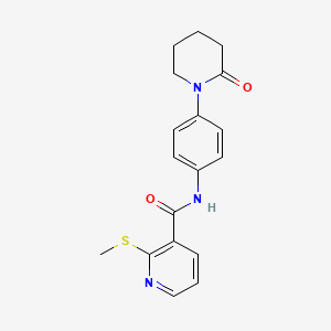 2-(methylthio)-N-(4-(2-oxopiperidin-1-yl)phenyl)nicotinamide