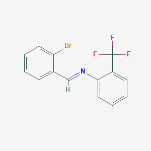 molecular formula C14H9BrF3N B287890 N-(2-bromobenzylidene)-N-[2-(trifluoromethyl)phenyl]amine 