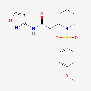 N-(isoxazol-3-yl)-2-(1-((4-methoxyphenyl)sulfonyl)piperidin-2-yl)acetamide