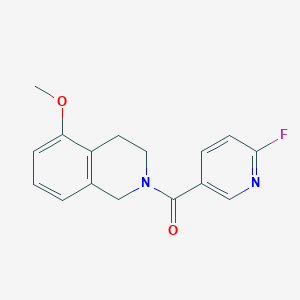 molecular formula C16H15FN2O2 B2878903 (6-Fluoropyridin-3-yl)-(5-methoxy-3,4-dihydro-1H-isoquinolin-2-yl)methanone CAS No. 2224304-78-1