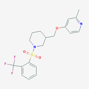 2-Methyl-4-[[1-[2-(trifluoromethyl)phenyl]sulfonylpiperidin-3-yl]methoxy]pyridine