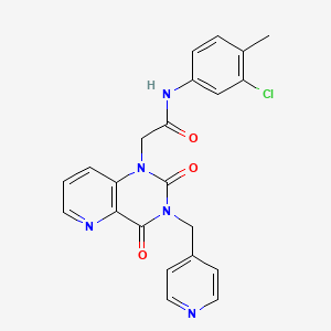 molecular formula C22H18ClN5O3 B2878929 N-(3-chloro-4-methylphenyl)-2-(2,4-dioxo-3-(pyridin-4-ylmethyl)-3,4-dihydropyrido[3,2-d]pyrimidin-1(2H)-yl)acetamide CAS No. 941902-48-3