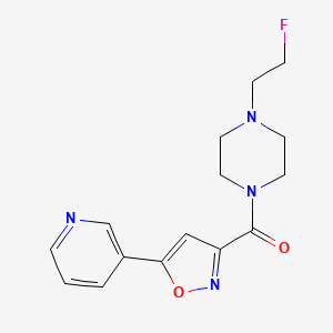 (4-(2-Fluoroethyl)piperazin-1-yl)(5-(pyridin-3-yl)isoxazol-3-yl)methanone