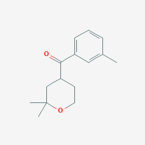 (2,2-dimethyltetrahydro-2H-pyran-4-yl)(m-tolyl)methanone