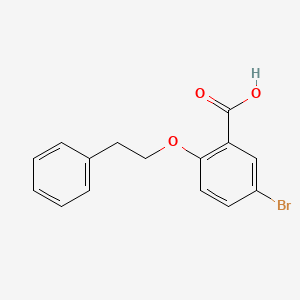 molecular formula C15H13BrO3 B2878940 5-Bromo-2-(phenethyloxy)benzoic acid CAS No. 887029-41-6