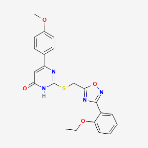 2-(((3-(2-Ethoxyphenyl)-1,2,4-oxadiazol-5-yl)methyl)thio)-6-(4-methoxyphenyl)pyrimidin-4-ol