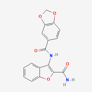 N-(2-carbamoylbenzofuran-3-yl)benzo[d][1,3]dioxole-5-carboxamide