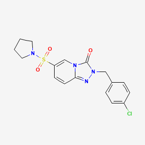 molecular formula C17H17ClN4O3S B2878964 2-(4-氯苄基)-6-(吡咯烷-1-基磺酰基)[1,2,4]三唑并[4,3-a]吡啶-3(2H)-酮 CAS No. 1251637-55-4