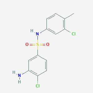 molecular formula C13H12Cl2N2O2S B2878965 3-氨基-4-氯-N-(3-氯-4-甲基苯基)苯-1-磺酰胺 CAS No. 78726-73-5