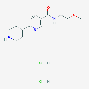 N-(2-Methoxyethyl)-6-piperidin-4-ylnicotinamide dihydrochloride