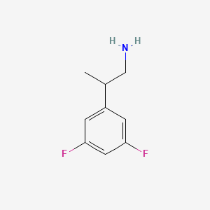 molecular formula C9H11F2N B2878978 2-(3,5-二氟苯基)丙-1-胺 CAS No. 1225519-94-7