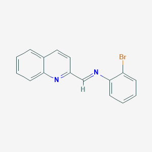 molecular formula C16H11BrN2 B287898 N-(2-bromophenyl)-N-(2-quinolinylmethylene)amine 