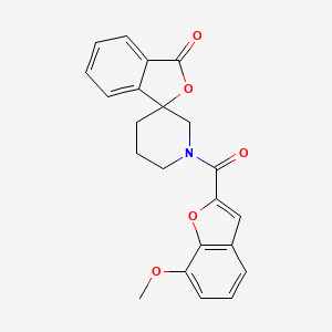 1'-(7-methoxybenzofuran-2-carbonyl)-3H-spiro[isobenzofuran-1,3'-piperidin]-3-one