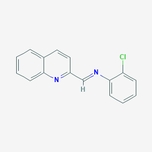 molecular formula C16H11ClN2 B287899 N-(2-chlorophenyl)-N-(2-quinolinylmethylene)amine 