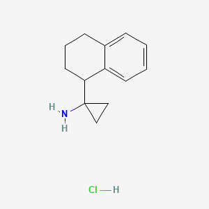 molecular formula C13H18ClN B2878997 1-(1,2,3,4-Tetrahydronaphthalen-1-yl)cyclopropan-1-amine hydrochloride CAS No. 2172495-64-4
