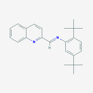 molecular formula C24H28N2 B287900 N-(2,5-ditert-butylphenyl)-N-(2-quinolinylmethylene)amine 