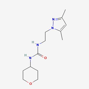 1-(2-(3,5-dimethyl-1H-pyrazol-1-yl)ethyl)-3-(tetrahydro-2H-pyran-4-yl)urea