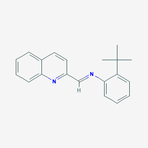 molecular formula C20H20N2 B287901 N-(2-tert-butylphenyl)-N-(2-quinolinylmethylene)amine 