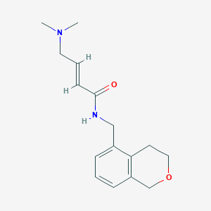 molecular formula C16H22N2O2 B2879018 (E)-N-(3,4-Dihydro-1H-isochromen-5-ylmethyl)-4-(dimethylamino)but-2-enamide CAS No. 2411330-21-5