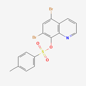 molecular formula C16H11Br2NO3S B2879019 5,7-Dibromoquinolin-8-yl 4-methylbenzenesulfonate CAS No. 10522-49-3