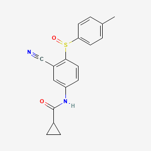 N-{3-cyano-4-[(4-methylphenyl)sulfinyl]phenyl}cyclopropanecarboxamide