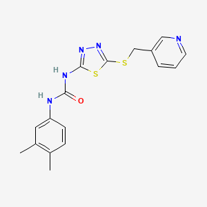 molecular formula C17H17N5OS2 B2879026 1-(3,4-Dimethylphenyl)-3-(5-((pyridin-3-ylmethyl)thio)-1,3,4-thiadiazol-2-yl)urea CAS No. 922571-60-6