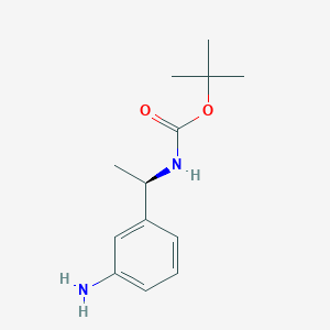 molecular formula C13H20N2O2 B2879031 Tert-butyl N-[(1R)-1-(3-aminophenyl)ethyl]carbamate CAS No. 2241107-77-5