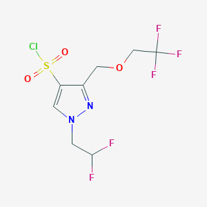 1-(2,2-difluoroethyl)-3-[(2,2,2-trifluoroethoxy)methyl]-1H-pyrazole-4-sulfonyl chloride