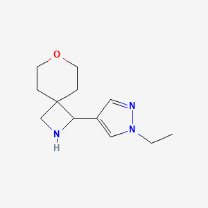 molecular formula C12H19N3O B2879036 3-(1-Ethylpyrazol-4-yl)-7-oxa-2-azaspiro[3.5]nonane CAS No. 2167981-87-3