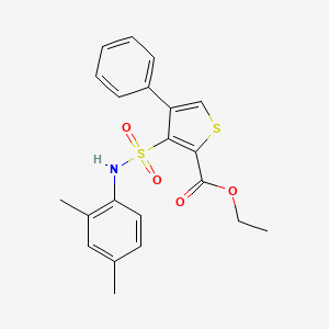 molecular formula C21H21NO4S2 B2879041 Ethyl 3-[(2,4-dimethylphenyl)sulfamoyl]-4-phenylthiophene-2-carboxylate CAS No. 899723-42-3