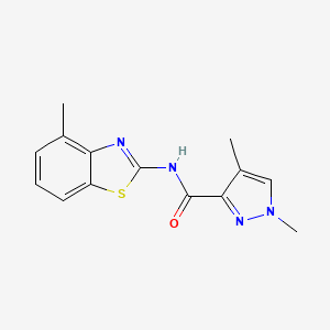 1,4-dimethyl-N-(4-methylbenzo[d]thiazol-2-yl)-1H-pyrazole-3-carboxamide