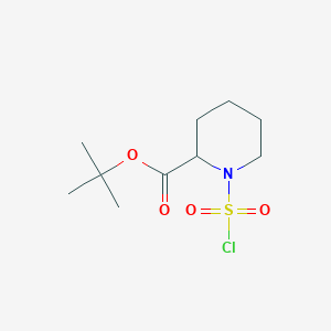molecular formula C10H18ClNO4S B2879058 tert-Butyl 1-(chlorosulfonyl)piperidine-2-carboxylate CAS No. 2171555-53-4