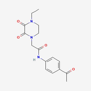 N-(4-acetylphenyl)-2-(4-ethyl-2,3-dioxopiperazin-1-yl)acetamide