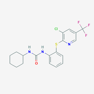 N-(2-{[3-chloro-5-(trifluoromethyl)-2-pyridinyl]sulfanyl}phenyl)-N'-cyclohexylurea