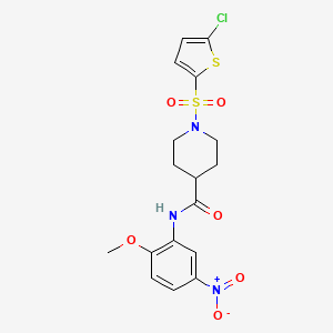 1-((5-chlorothiophen-2-yl)sulfonyl)-N-(2-methoxy-5-nitrophenyl)piperidine-4-carboxamide