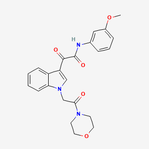 N-(3-methoxyphenyl)-2-[1-(2-morpholin-4-yl-2-oxoethyl)indol-3-yl]-2-oxoacetamide
