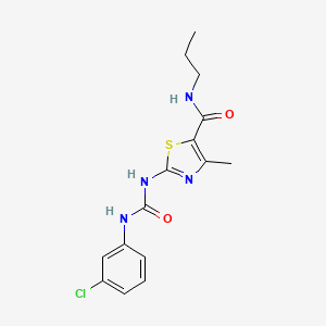 2-(3-(3-chlorophenyl)ureido)-4-methyl-N-propylthiazole-5-carboxamide