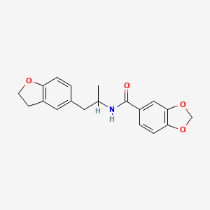 molecular formula C19H19NO4 B2879081 N-(1-(2,3-dihydrobenzofuran-5-yl)propan-2-yl)benzo[d][1,3]dioxole-5-carboxamide CAS No. 2034483-55-9