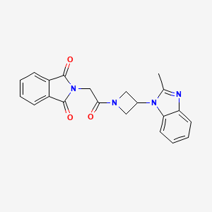 molecular formula C21H18N4O3 B2879082 2-[2-[3-(2-Methylbenzimidazol-1-yl)azetidin-1-yl]-2-oxoethyl]isoindole-1,3-dione CAS No. 2380181-94-0