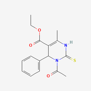 Ethyl 3-acetyl-6-methyl-4-phenyl-2-thioxo-1,2,3,4-tetrahydro-5-pyrimidinecarboxylate