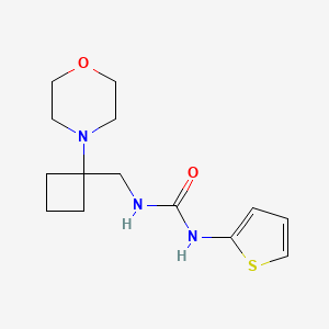 molecular formula C14H21N3O2S B2879103 1-[(1-Morpholin-4-ylcyclobutyl)methyl]-3-thiophen-2-ylurea CAS No. 2380078-23-7