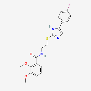 molecular formula C20H20FN3O3S B2879108 N-(2-((5-(4-fluorophenyl)-1H-imidazol-2-yl)thio)ethyl)-2,3-dimethoxybenzamide CAS No. 897455-65-1