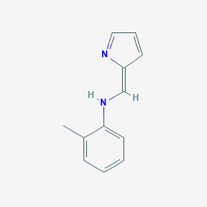 molecular formula C12H12N2 B287911 2-methyl-N-[(Z)-pyrrol-2-ylidenemethyl]aniline 