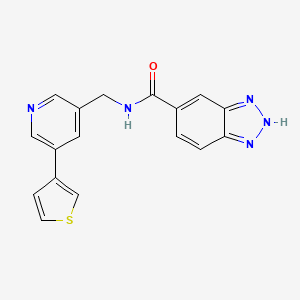 N-((5-(thiophen-3-yl)pyridin-3-yl)methyl)-1H-benzo[d][1,2,3]triazole-5-carboxamide