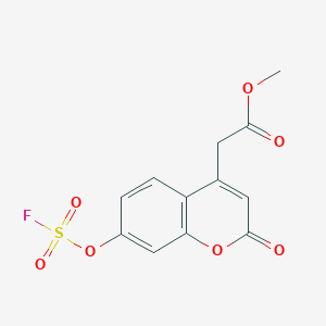 molecular formula C12H9FO7S B2879114 Methyl 2-(7-fluorosulfonyloxy-2-oxochromen-4-yl)acetate CAS No. 2411277-16-0