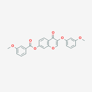 molecular formula C24H18O7 B2879116 3-(3-methoxyphenoxy)-4-oxo-4H-chromen-7-yl 3-methoxybenzoate CAS No. 637749-88-3