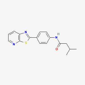 molecular formula C17H17N3OS B2879124 3-甲基-N-(4-(噻唑并[5,4-b]吡啶-2-基)苯基)丁酰胺 CAS No. 863589-01-9