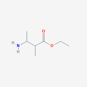 molecular formula C7H15NO2 B2879141 Ethyl 3-amino-2-methylbutanoate CAS No. 4946-35-4