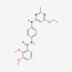 molecular formula C22H24N4O4 B2879142 N-(4-((6-乙氧基-2-甲基嘧啶-4-基)氨基)苯基)-2,3-二甲氧基苯甲酰胺 CAS No. 946355-35-7