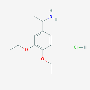 molecular formula C12H20ClNO2 B2879150 1-(3,4-diethoxyphenyl)ethanamine Hydrochloride CAS No. 390815-37-9